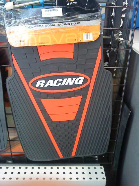 ALFOMBRAS DELANTERAS (2) GOMA RACING ROJO REF. INT 70023